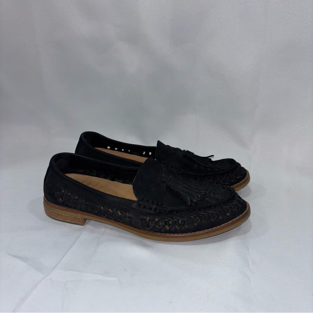Sperry Black Loafers with Brown Sole